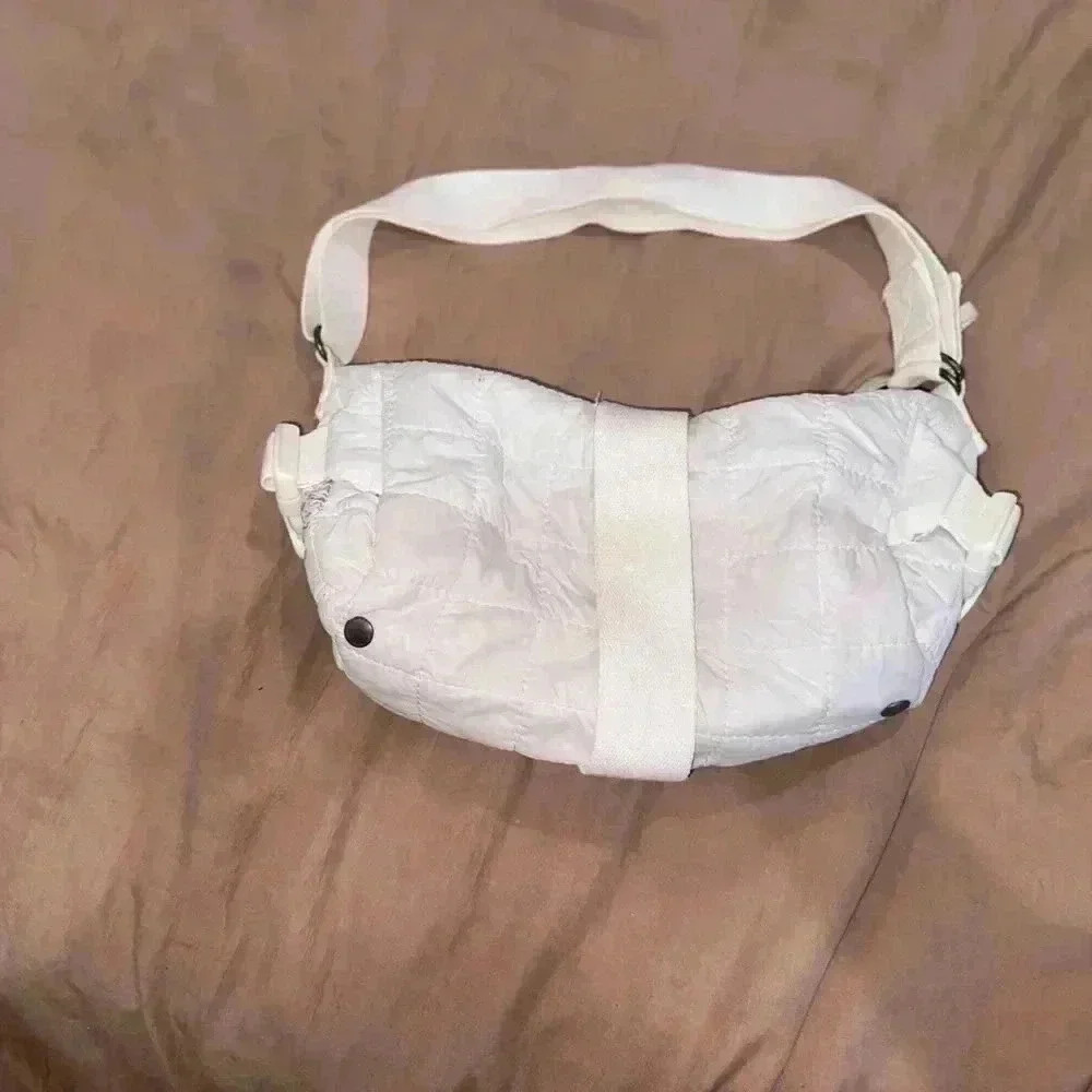 NAPAPURI puffer hand bag in white